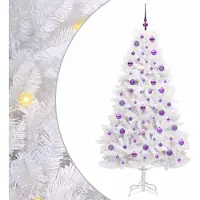 Syfax Sapin de Noël Artificiel à Branches Articulées Blanc 180 cm