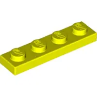 LEGO : 50 pièces Platte 1x4 à Neongelb