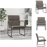 vidaXL Fauteuil lounge Taupe 55x64x80 cm Tissu - Fauteuil