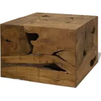 Prolenta Maison Exclusive - Table basse 50 x 50 x 35 cm, teck brun