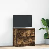 Prolenta Maison Exclusive - Meuble TV Chêne fumé 60x35x54 cm Matériau dérivé du bois