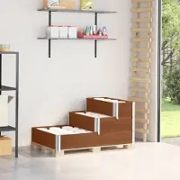 Prolenta Maison Exclusive - Rehausse pour palette triple marron 120 x 80 cm en pin massif