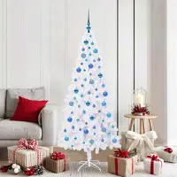 Prolenta Maison Exclusive - Sapin de Noël artificiel blanc 180 cm PVC et acier