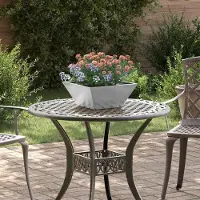 Prolenta Maison Exclusive - Ensemble de 5 pots de jardin, argentés, en acier inoxydable, dimensions : 35 x 35 x 15 cm