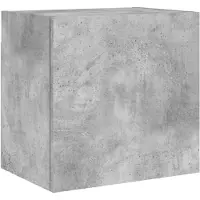 Syfax Meuble TV mural gris béton 40,5x30x40 cm bois d'ingénierie