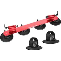 RockBros Porte-vélos à ventouses, Porte-bagages de toit pour vélo, pour 2 vélos, rouge