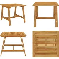 vidaXL Table à manger de jardin 88x88x74 cm Acacia Massif - Table à manger de jardin - Table à manger en bois - Tables à manger en bois
