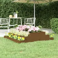 Prolenta Maison Exclusive - Bac à plantes brun miel 110x110x27 cm Bois massif Pin