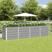 Prolenta Maison Exclusive - Bac à plantes gris clair 320 x 80 x 75 cm en acier