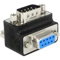 DeLOCK Adaptateur D-Sub9 -> D-Sub9 St/Bu 90° vis interchangeables