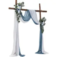 Vevor Kit de fleurs artificielles pour arche de mariage bleu avec 2 fleurs et 2 draperies