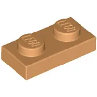 LEGO 100x 1x2 Plaques 3023 - Plaque Nougat moyen - Medium Nougat