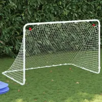 Prolenta Maison Exclusive - But de football blanc 122 x 81 x 81 cm en acier