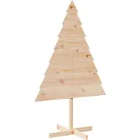 Syfax Arbre de Noël en bois pour décoration 150 cm bois massif