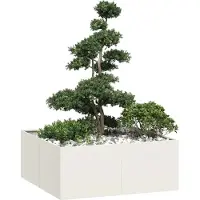 Prolenta Maison Exclusive - Jardinière blanche 100x100x40 cm en acier
