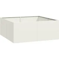 Syfax Jardinière blanc 100x100x40 cm acier