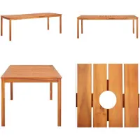 vidaXL Table de jardin 215x90x74 cm Acacia Massif - Table de salle à manger - Tables de salle à manger - Tables de salle à manger de jardin