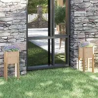 Prolenta Maison Exclusive - Bac à plantes 2 pièces 31x31x70 cm Bois massif Pin