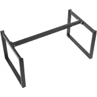 Stema Piètement de table en métal NY-L03, pour bureau, hôtel, restaurant, bar, maison, dimensions 80-130x50x42 cm, noir