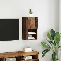 Prolenta Meuble TV mural exclusif, en bois de récupération, dimensions : 30,5 x 30 x 60 cm