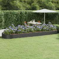 Prolenta Maison Exclusive - Potager surélevé en acier galvanisé 523 x 140 x 36 cm, anthracite