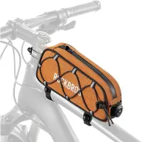 RockBros Road-to-Sky Sacoche de cadre de vélo, sacoche pour tube supérieur, imperméable, 0,7L, Orange