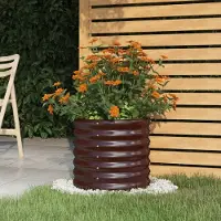 Prolenta Maison Exclusive - Jardinière de jardin Acier galvanisé 40x40x36 cm Marron