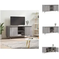 vidaXL Armoire TV Gris Sonoma 104x35x50 cm Bois composite - Meuble TV