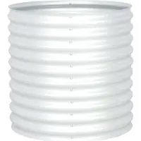 Syfax Lit surélevé de jardin 80x80x81 cm Acier galvanisé Argenté