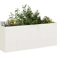 Prolenta Maison Exclusive - Bac à plantes blanc 200x40x80 cm Acier laminé à froid
