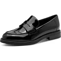 Marco Tozzi Femmes Slipper Penny Loafer classique avec semelles amovibles 2-24308-45, Taille:40 EU, Couleur:Noir