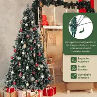 StarTech.com Arbre de Noël artificiel - Sapin avec cônes et neige - 3 m (300 cm) - PVC+PE - Dense et volumineux - Vert