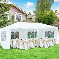 Northix Tente de fête pavillon de jardin avec 4 parois latérales amovibles tente à bière pavillon tente de jardin avec protection UV 3 x 6 m
