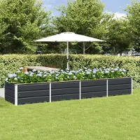 Prolenta Maison Exclusive - Bac à plantes anthracite 320 x 80 x 45 cm en acier