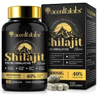 P-Beauty Himalaya Shilajit Mumijo, résine hautement concentrée, pour renforcer l'immunité, riche en minéraux et en énergie. Extrait 10:1, 40% d'acide fulvique, produit végan, 60 capsules