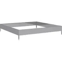 Syfax Lit surélevé de jardin 100x100x18,5 cm acier inoxydable