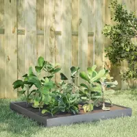 Prolenta Maison Exclusive - Jardinière surélevée 100x100x18,5 cm, en acier galvanisé
