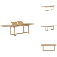 vidaXL Table de jardin extensible 180-280x100x75 cm bois massif teck - Tables de jardin