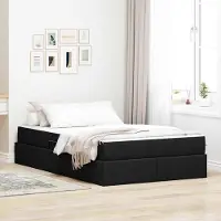 Prolenta Maison Exclusive - Lit coffre avec matelas Noir 120 x 200 cm Polyester