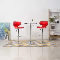 Prolenta Maison Exclusive - Lot de 2 tabourets de bar en similicuir rouge