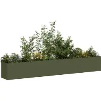 Prolenta Maison Exclusive - Bac à plantes vert olive 280x40x40 cm Acier laminé à froid