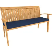 Pokar coussin de banc avec housse amovible, couleur:bleu foncé, taille:100x50