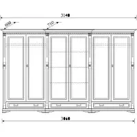 AEA Armoires classiques Armoire Penderie Massif Style Colonial O6D