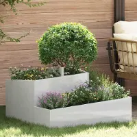 Prolenta Maison Exclusive - Jardinière argentée 80 x 80 x 50 cm en acier inoxydable