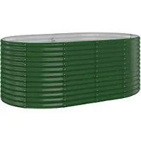 Syfax Lit surélevé de jardin Acier galvanisé 175x100x68cm Vert