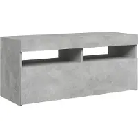 Sonstiges Meuble TV avec lumières LED gris béton 90x35x40 cm