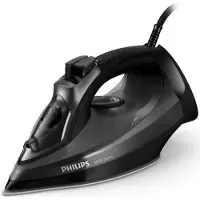 Philips Fer à Repasser Vapeur DST5040/80, 2600W, 45gr/min Vapeur Continue, Système Calc Clean, Semelle SteamGlide Plus, Noir