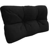 Pokar Coussin pour palette avec belle surpiqûre Coussin pour canapé-palette, Taille:Coussin latéral 60 x 40, Couleur:Noir - Imperméable