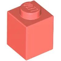 LEGO 250 pièces 3005 Brick 1x1 Part Basic Bricks 250 Coral