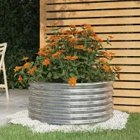 Prolenta Maison Exclusive - Jardinière de jardin Acier galvanisé 80x80x36 cm Argenté